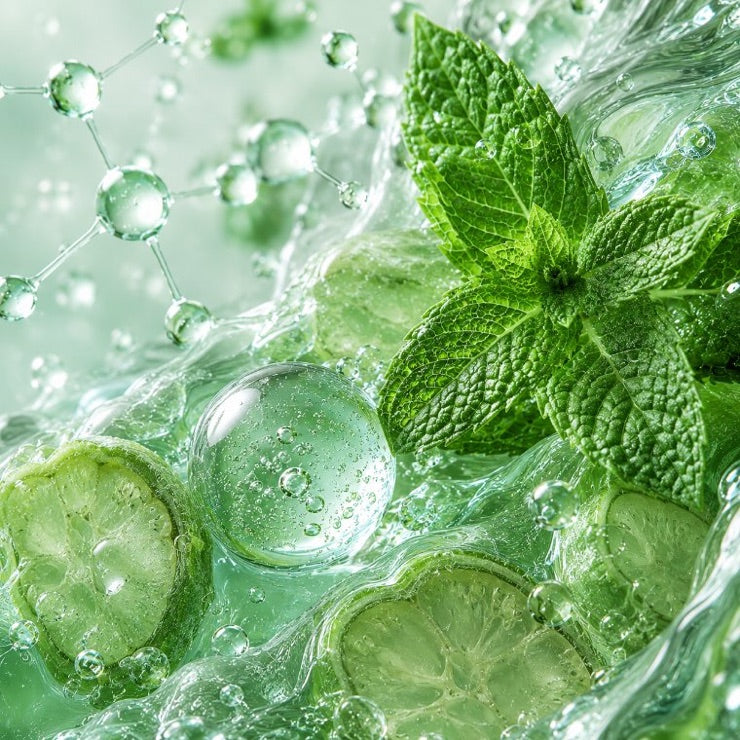 Fresh peppermint leaves